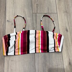 Kona Sol Multicolor Striped Bikini Top